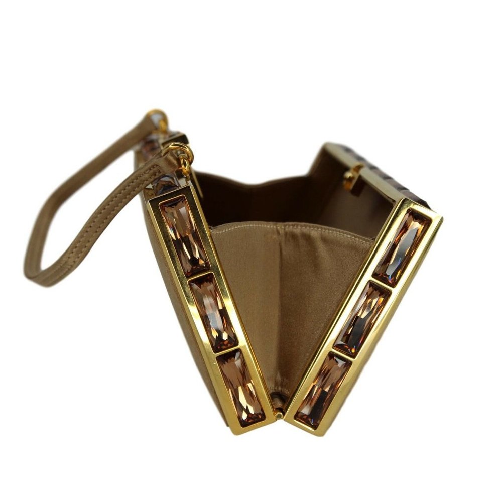 Rectangle Gold Hardware Clutch - image 8